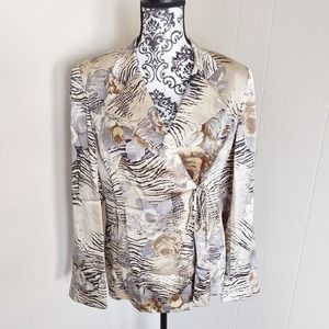 Carlisle Beige Floral Print Blazer